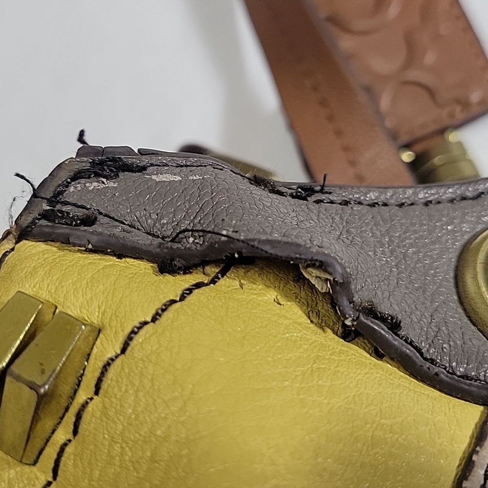 OrYANY Yellow and Tan Leather Bag - Picture 11 of 16